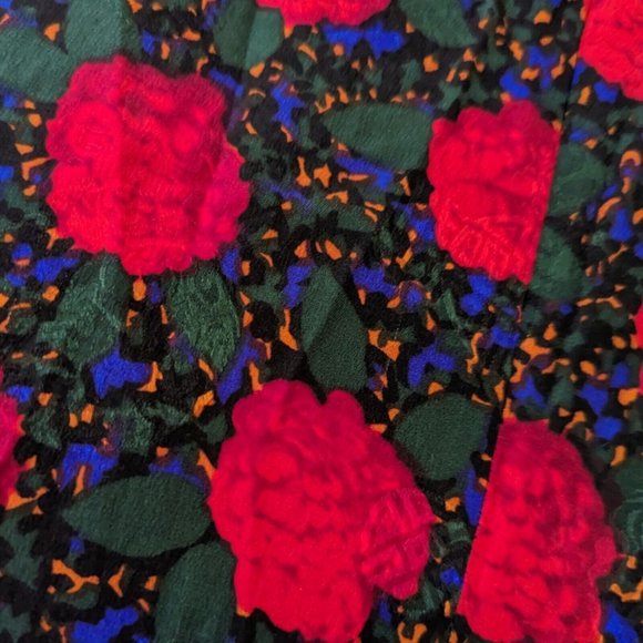 Vintage Floral Print Retro Silky Feel Blouse Size Small - Picture 4 of 5